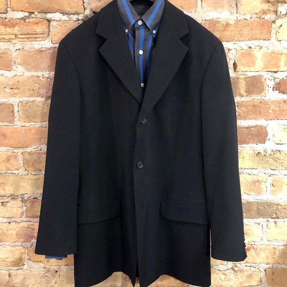 DKNY Men's Black Mid-Weight Wool 3 Button Front Suit 40R - Picture 4 of 15